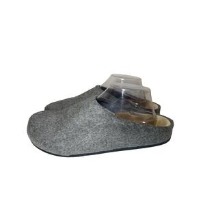 THE ROW Hugo Wool Cashmere Blend Dove Gray Slippers Clogs Shoes IT 41.5 US 11.5